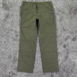 Kuhl Splash Roll Up Hiking Pants Olive Green Womens 6 Short Straight Leg Stretch
